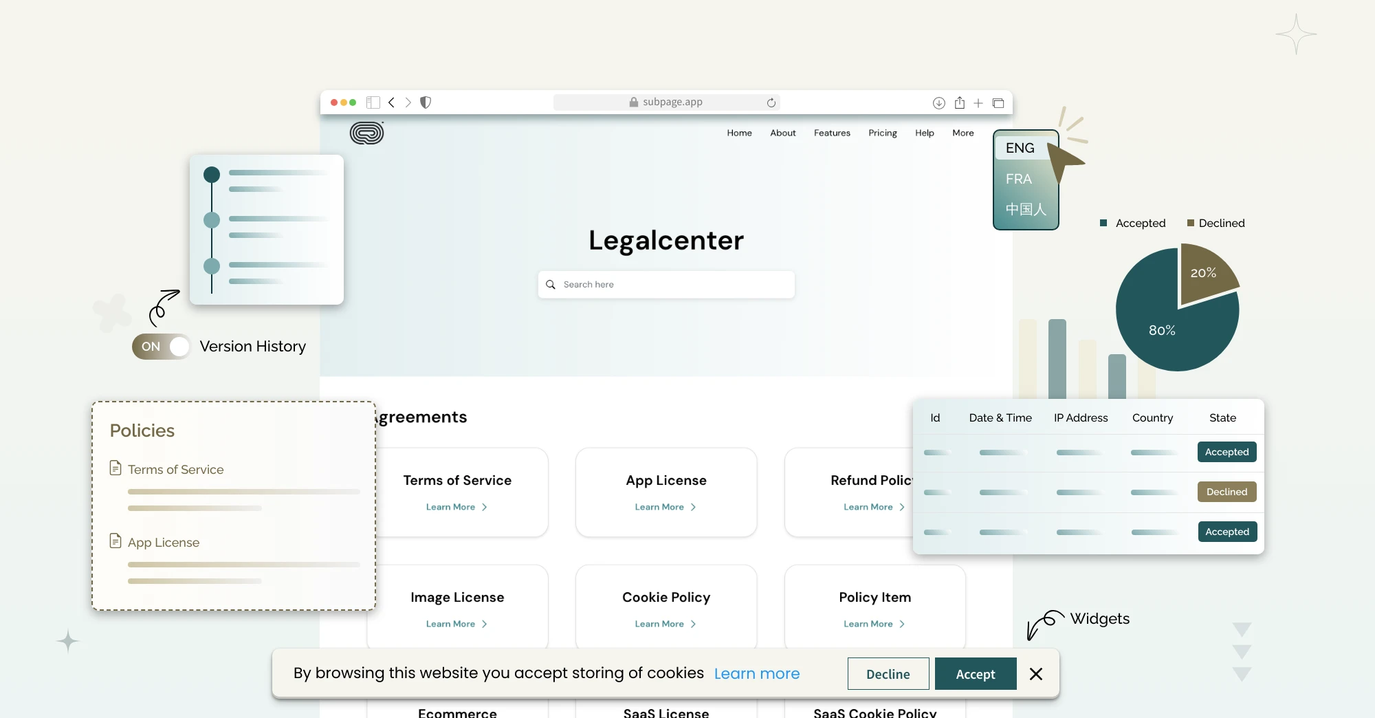 The Legal Center Software for your SaaS