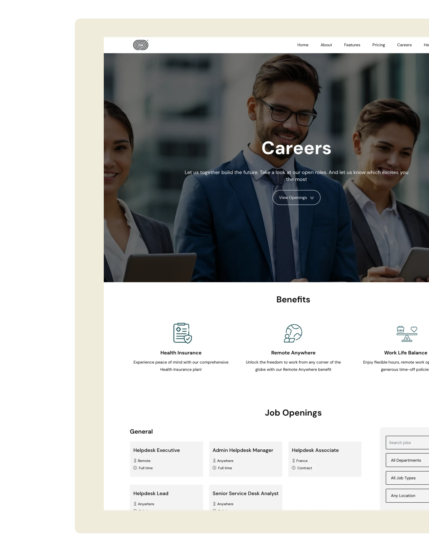 Create Careers Portal