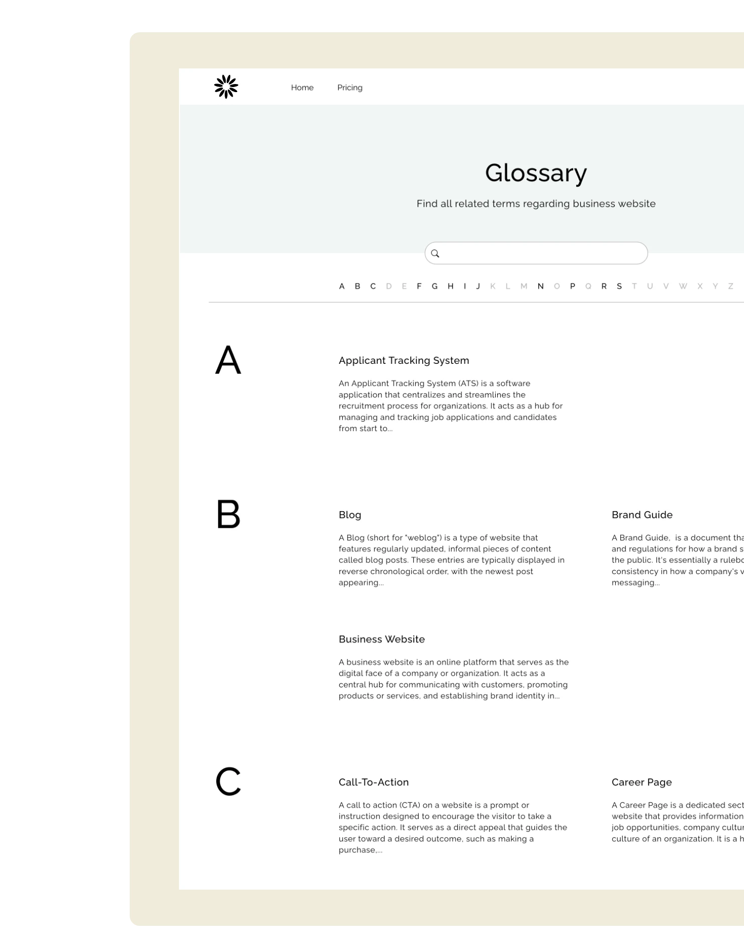 Create Glossary